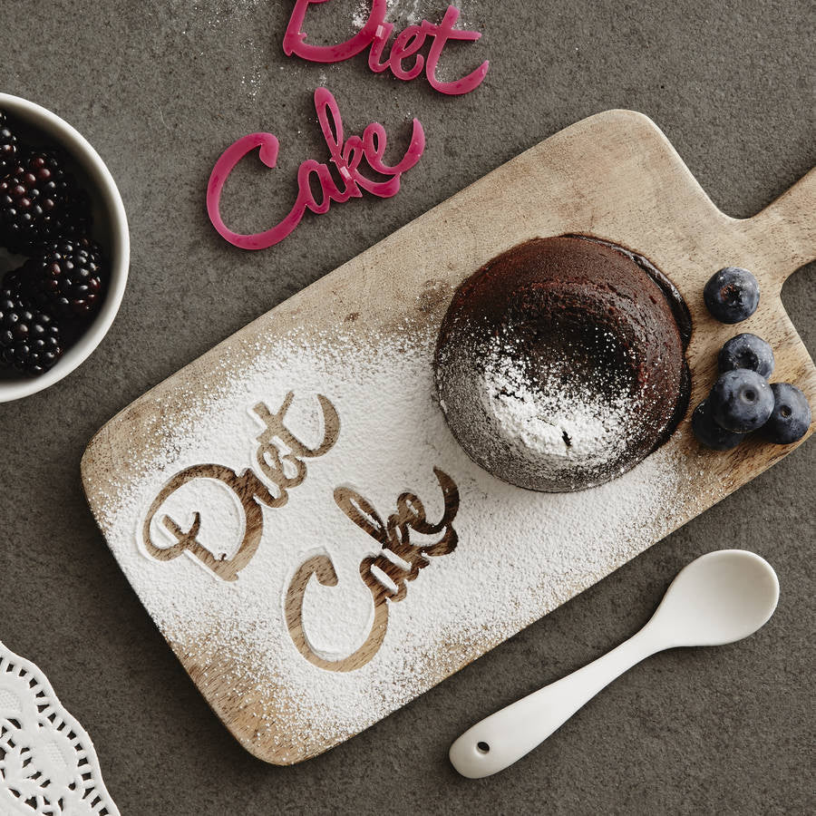 Personalised Diet Cake Baking Stencil