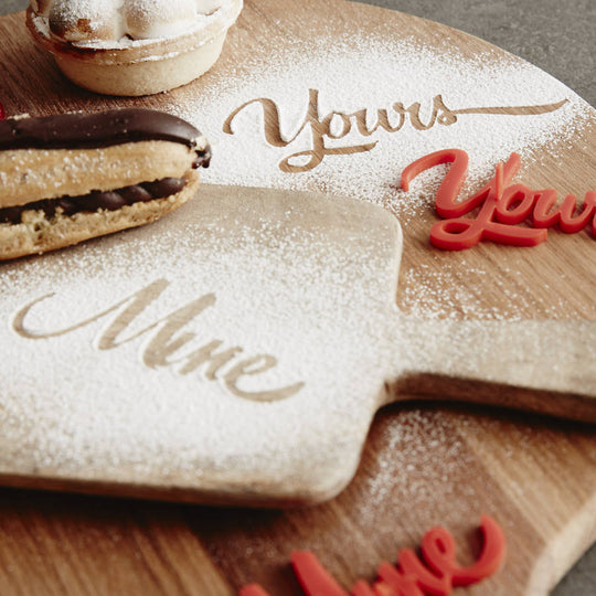 Personalised Yours Mine Baking Stencil