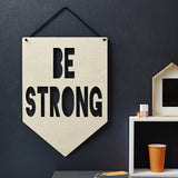 Personalised 'Be Brave' Hanging Wooden Flag