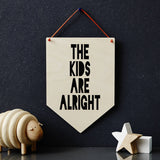 Personalised Children's Hanging Wooden Flag