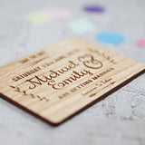 Floral Wooden Save The Date