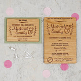 Floral Wooden Save The Date