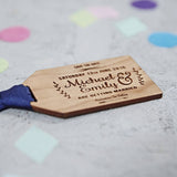 Floral Wooden Save The Date Gift Tag