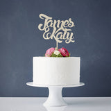 Personalised Couples Wedding Wooden Cake Topper