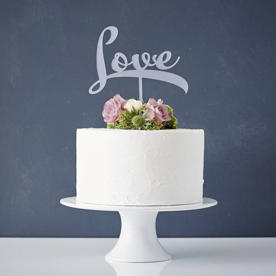Calligraphy 'Love' Cake Topper