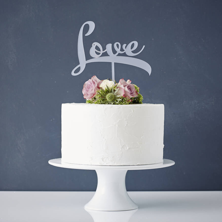Calligraphy 'Love' Cake Topper