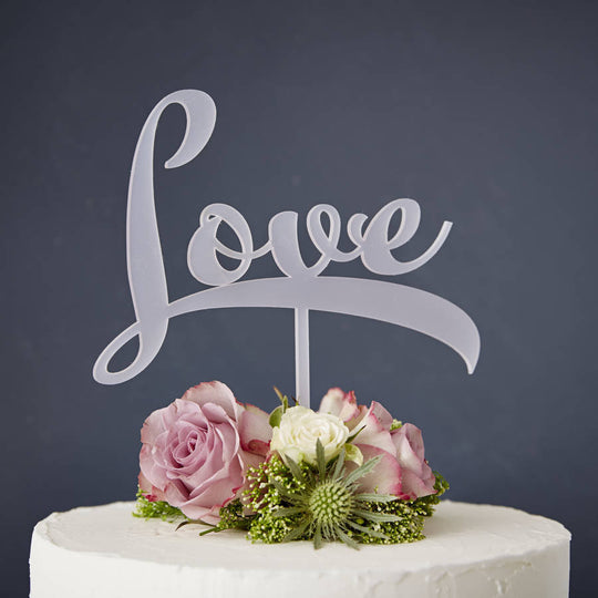 Calligraphy 'Love' Cake Topper