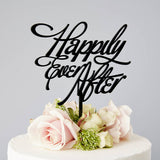 Elegant 'Happily Ever After' Wedding Cake Topper