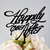 Elegant 'Happily Ever After' Wedding Cake Topper