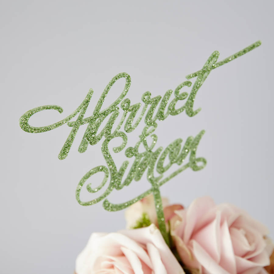 Elegant Personalised Couples Wedding Cake Topper