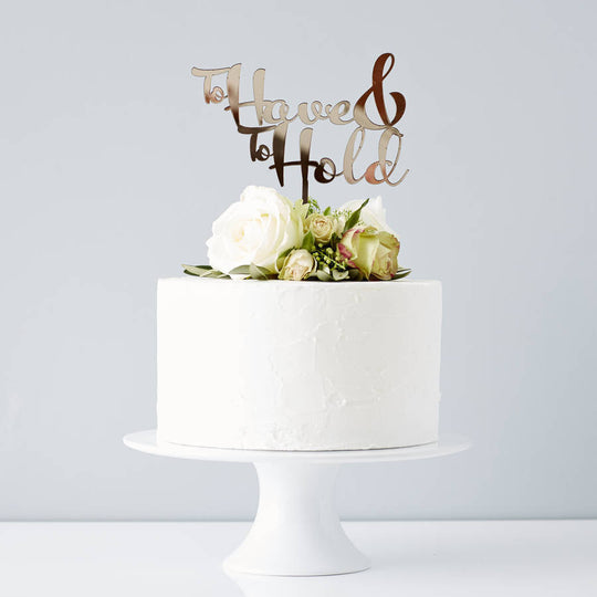 To Have And To Hold Wedding Cake Topper