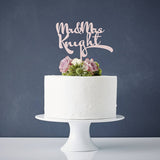 Personalised Calligraphy Wedding Cake Topper