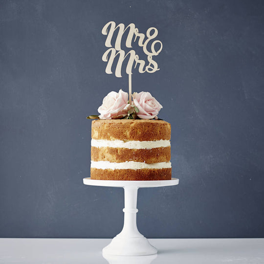 Mr And Mrs Wedding Cake Topper