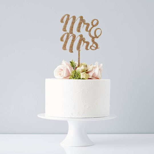 Mr And Mrs Wedding Cake Topper