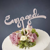 Calligraphy 'Engaged' Cake Topper