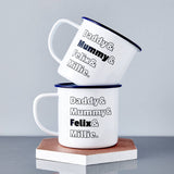 Enamel Personalised Family Mug