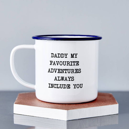 Personalised Father's Day Message Enamel Mug