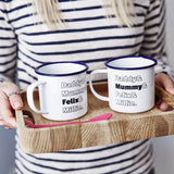 Enamel Personalised Family Mug