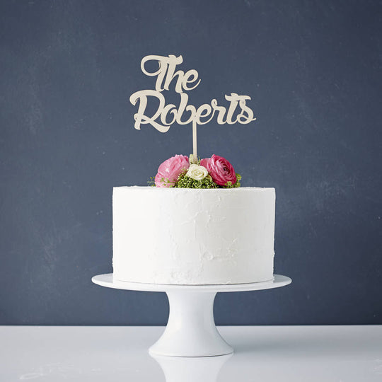 Personalised Surname Wedding Cake Topper