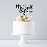 Personalised Calligraphy Couples Wedding Cake Topper