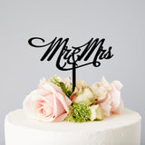 Elegant Mr and Mrs Wedding Cake Topper