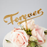 Calligraphy 'Forever' Wedding Cake Topper