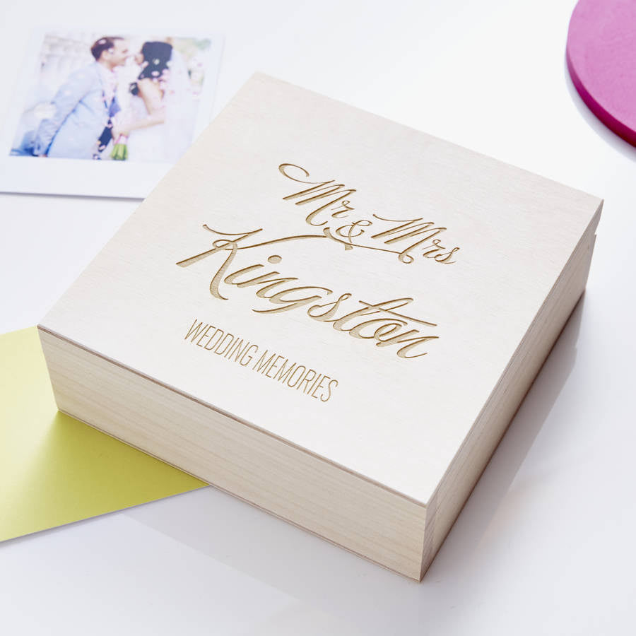 Elegant Personalised Wedding Keepsake Box