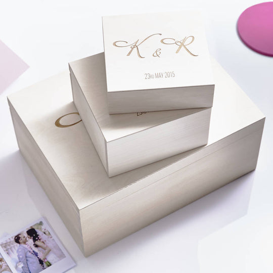 Calligraphy Personalised Wedding Keepsake Box
