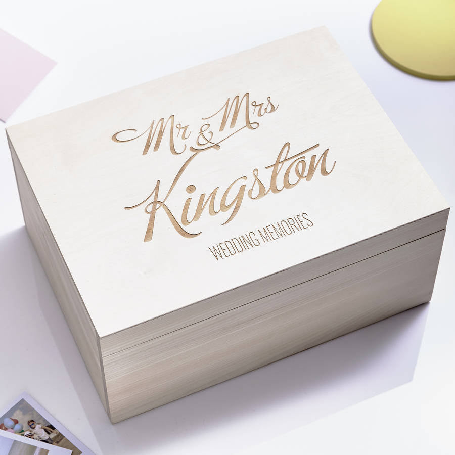 Elegant Personalised Wedding Keepsake Box