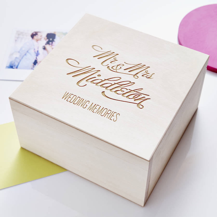 Elegant Personalised Wedding Keepsake Box