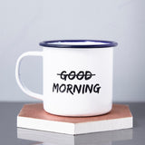 Good Morning Personalised Enamel Mug