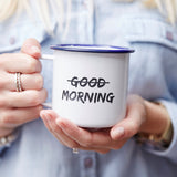 Good Morning Personalised Enamel Mug