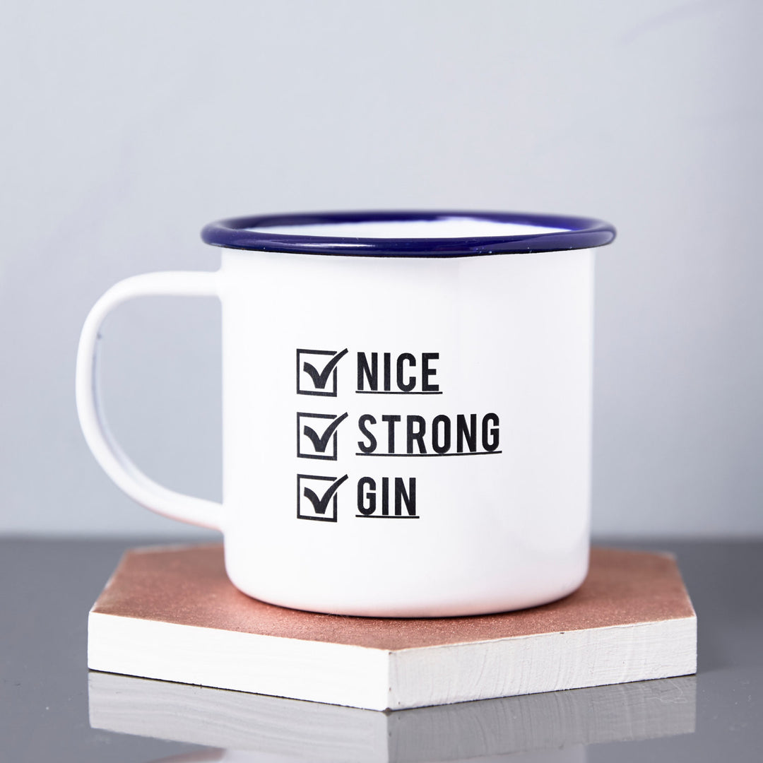 Tick Box Personalised Enamel Mug