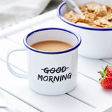 Good Morning Personalised Enamel Mug