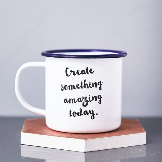 Personalised Quote Enamel Mug