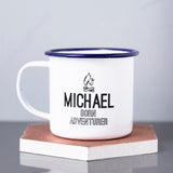 Personalised Adventurer Enamel Mug