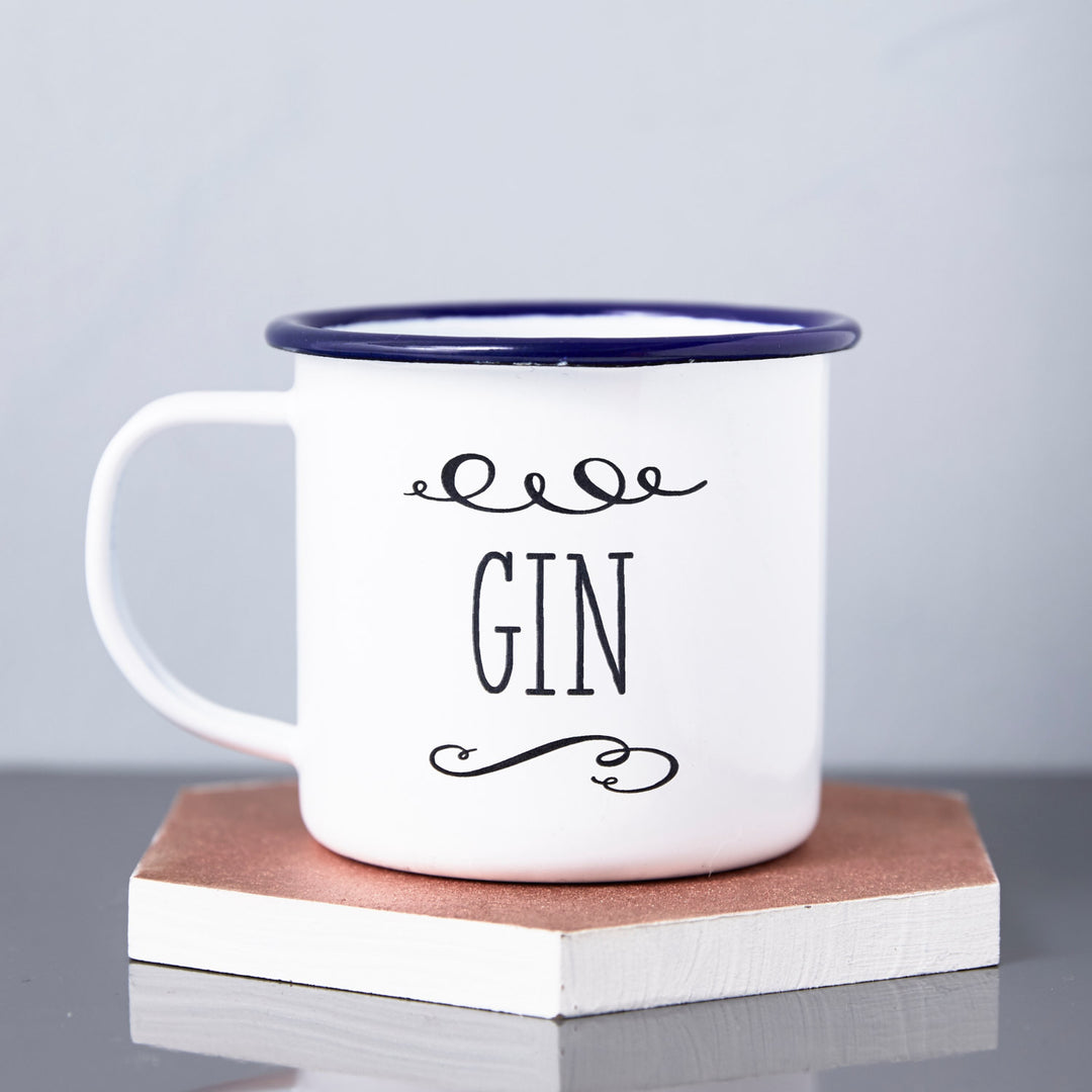 Gin Personalised Enamel Mug