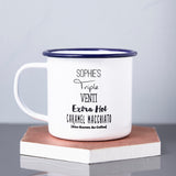 Personalised Drink Order Enamel Mug