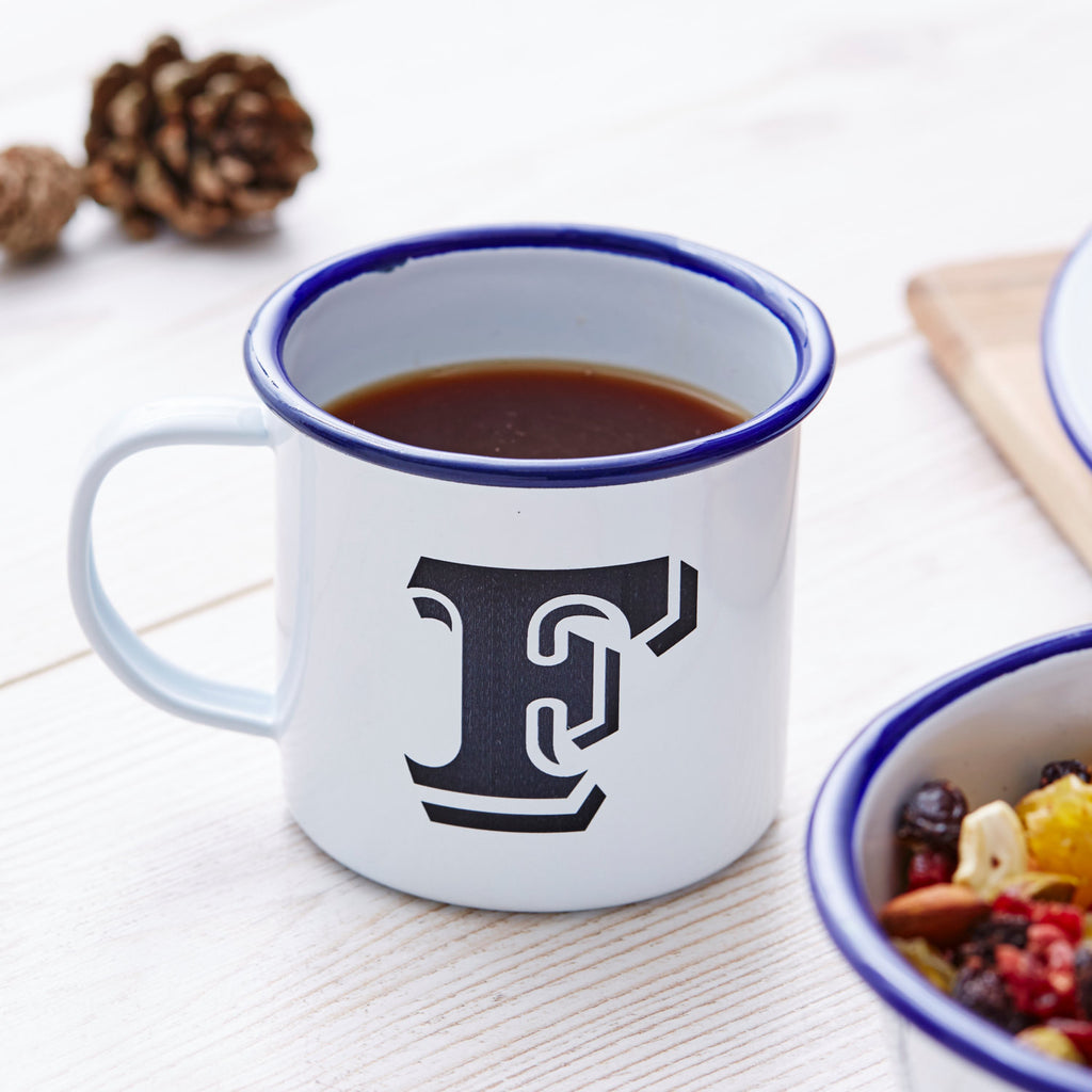 Personalised Initial Enamel Mug