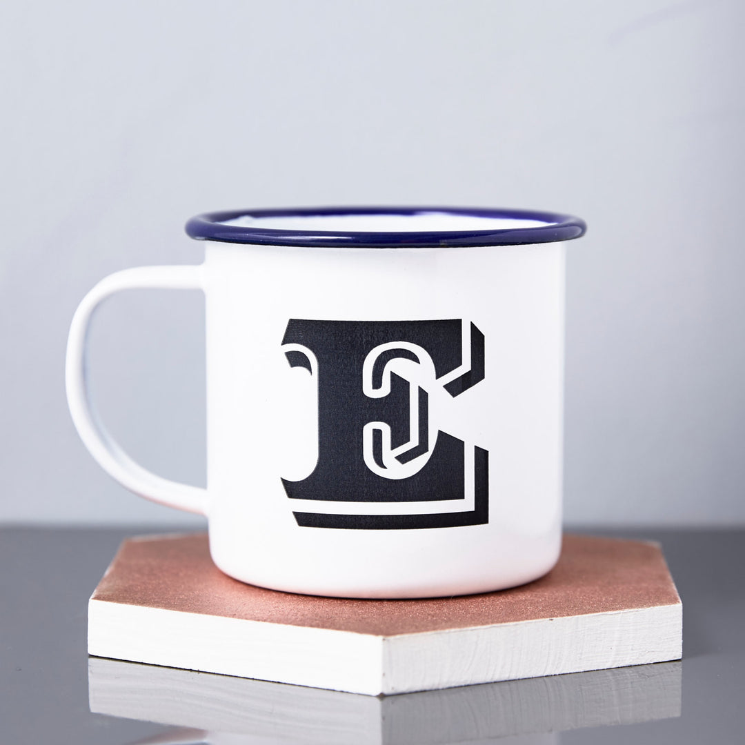 Personalised Initial Enamel Mug