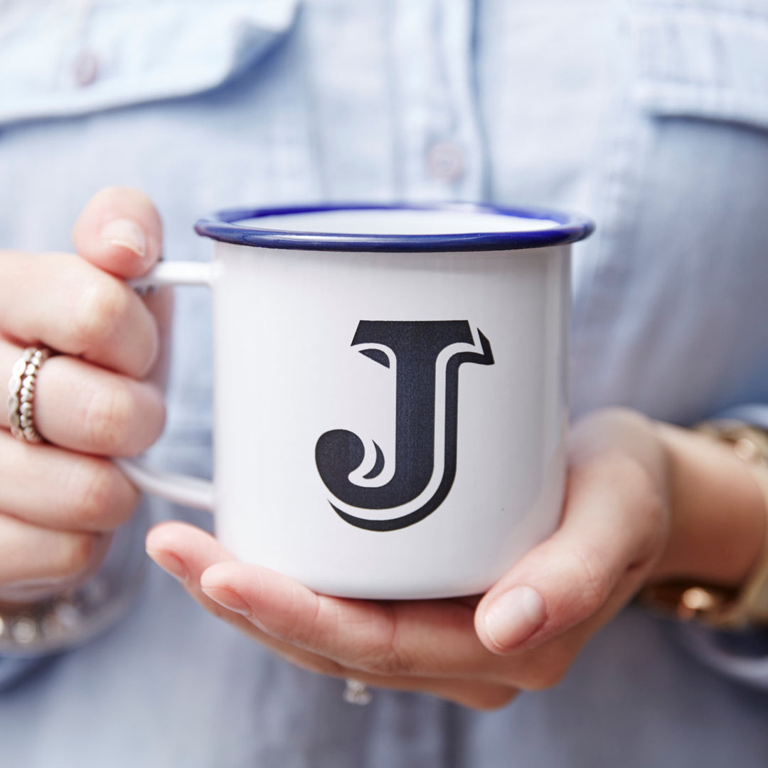 Personalised Initial Enamel Mug