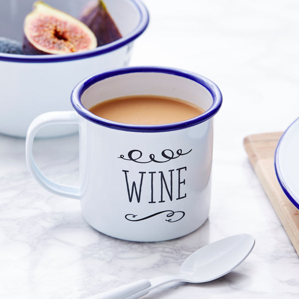 Wine Personalised Enamel Mug