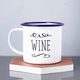 Wine Personalised Enamel Mug