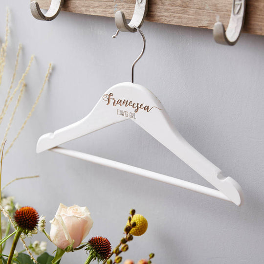 Wooden Personalised Flower Girl Hanger