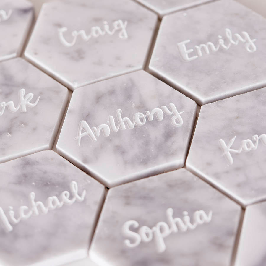 Marble Mr And Mrs Personalised Place Setting