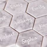 Marble Personalised Hexagon Place Setting