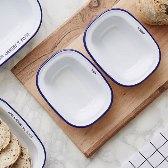 Personalised Anniversary Enamel Pie Dish