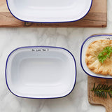 Personalised Message Enamel Pie Dish