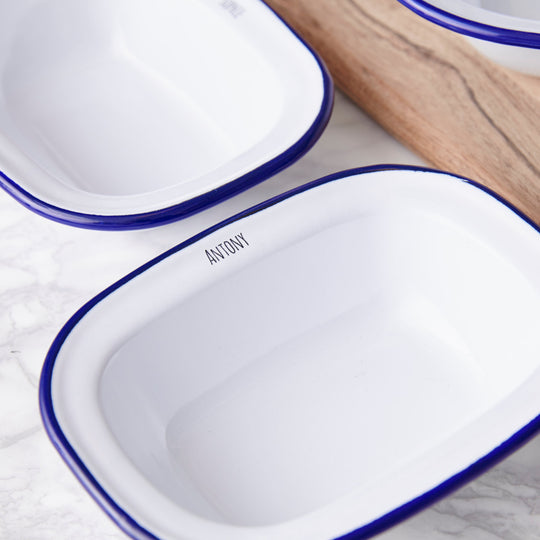 Personalised Couples Enamel Pie Dish