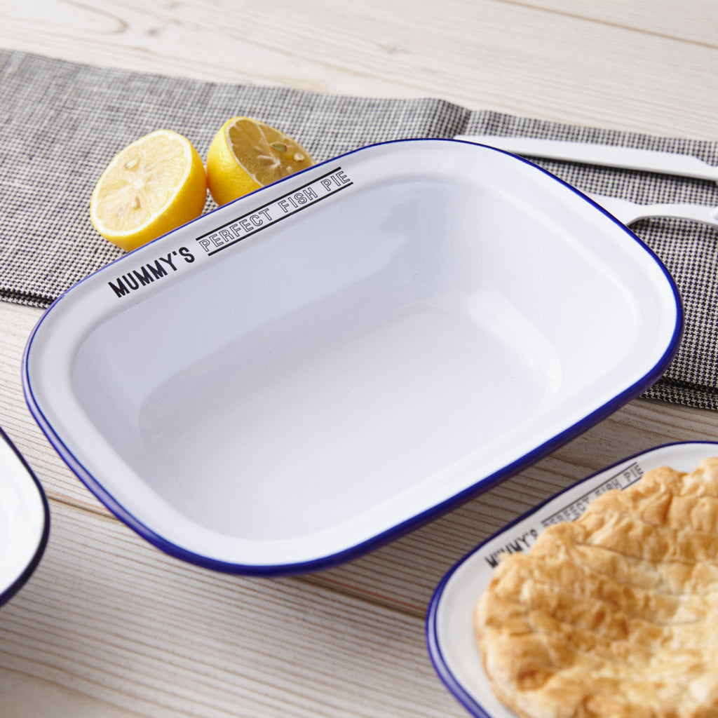 Personalised Enamel Pie Dish For Her